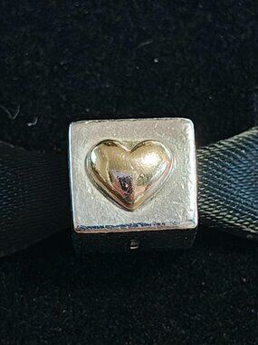 Authentic Pandora I Love You Charm – 790200 Sterling Silver & 14K Gold (Retired)